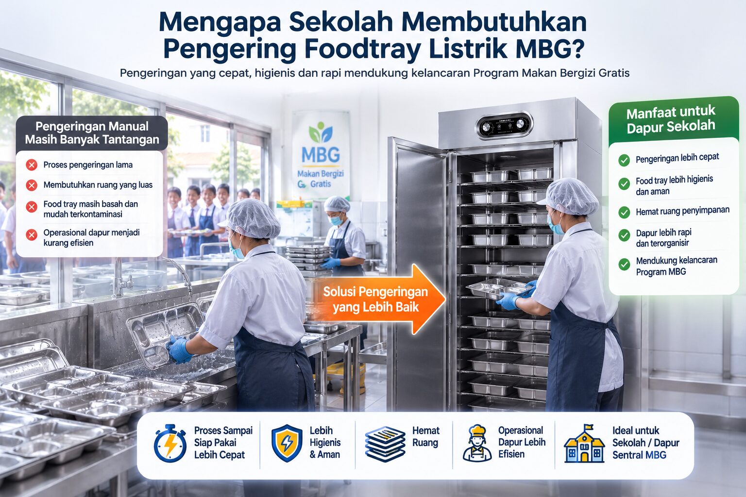 pengering foodtray listrik mbg